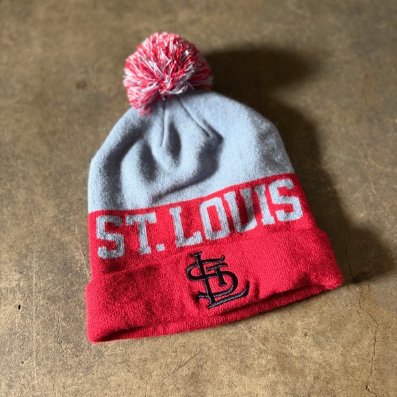 Nike Other - Nike‎ St. Louis Cardinals MLB Beanie Rewind Peak Knit Cuffed Hat OS Cozy Pom Pom